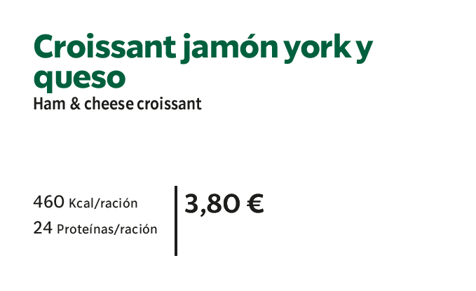 Croissant jamón york y queso