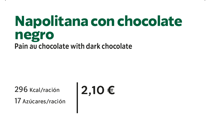 Napolitana con chocolate negro 