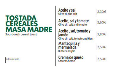 Tostada cereales masa madre