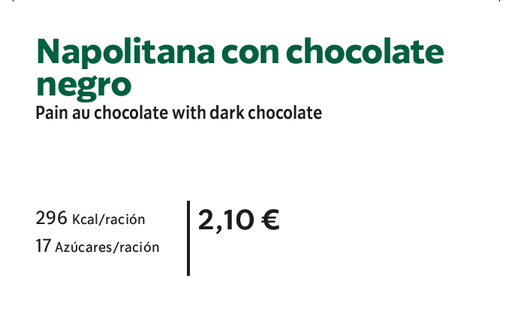 Napolitana con chocolate negro 
