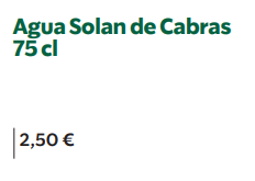 Agua Solan de Cabras 75 cl