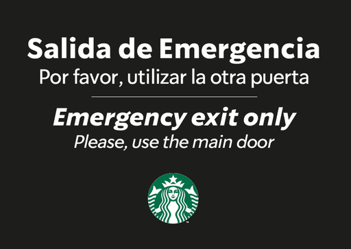 [LSM.EXT.12] Cartel salida de emergencia cristal