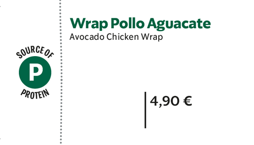 Wrap pollo aguacate
