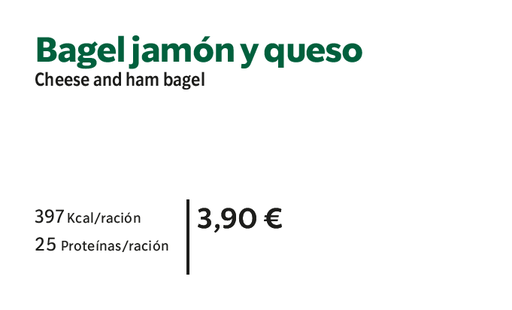 Bagel Jamón y Queso
